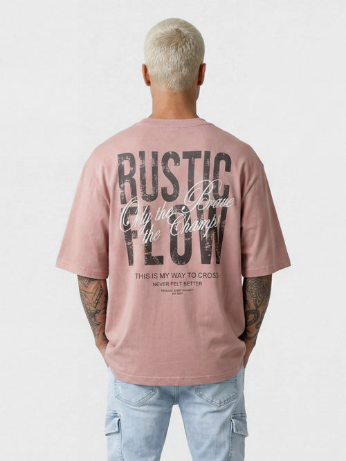 T-SHIRT OVER SIZE Smoky Pink / XXS
