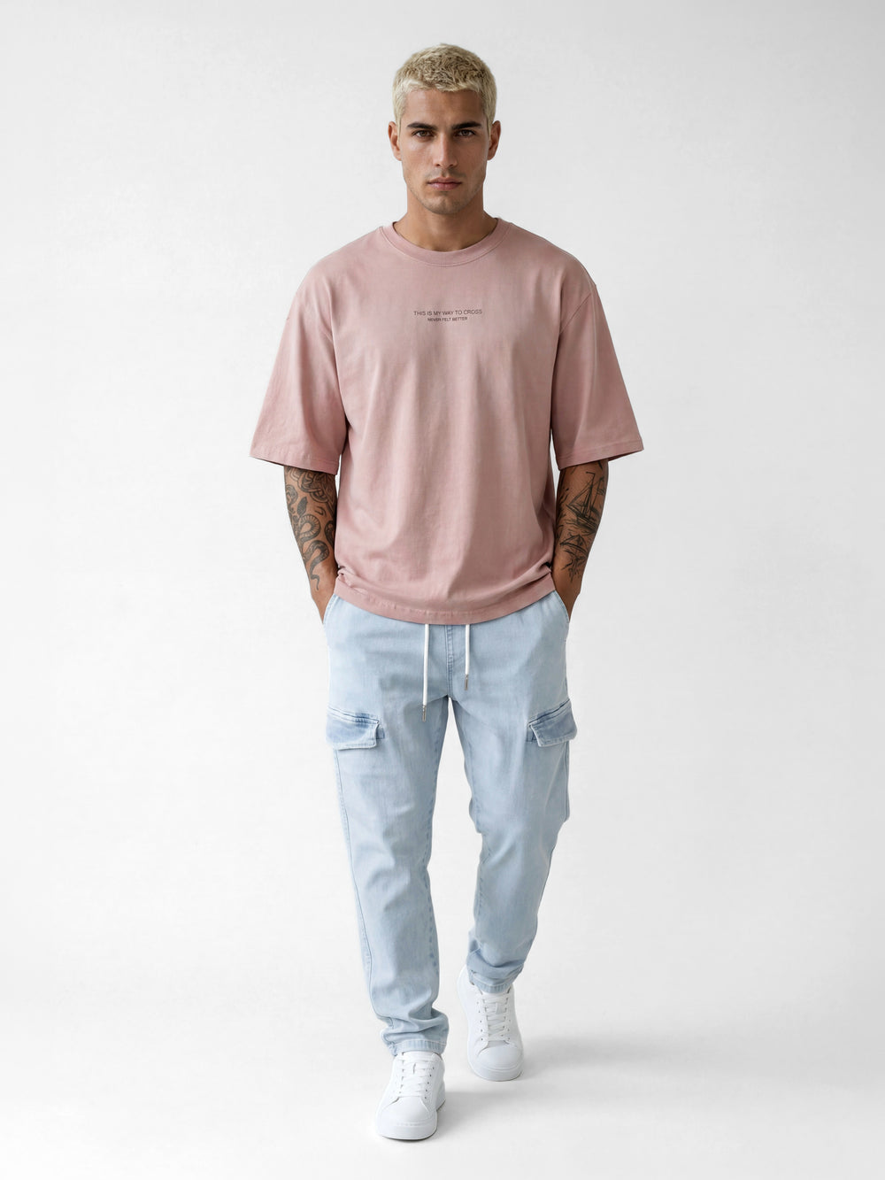 T-SHIRT OVER SIZE Smoky Pink / XXS