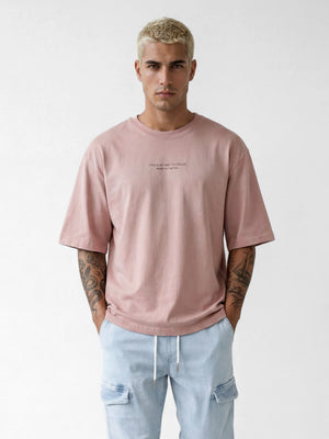 T-SHIRT OVER SIZE Smoky Pink / XXS