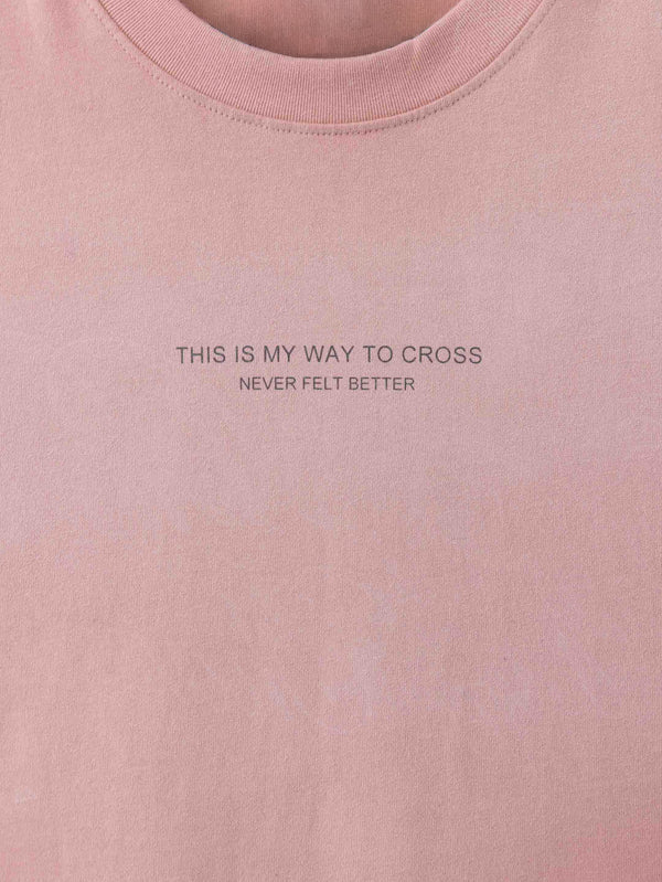 T-SHIRT OVER SIZE Smoky Pink / XXS