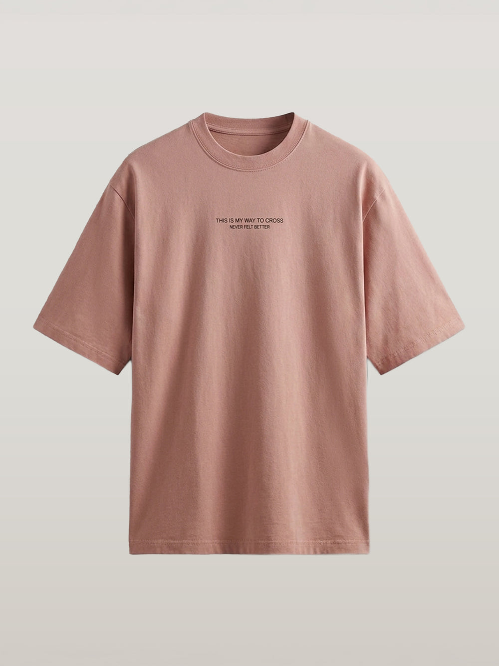 T-SHIRT OVER SIZE Smoky Pink / XXS