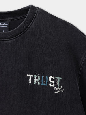 T-SHIRT OVER SIZE Scrubbed Black / XXS