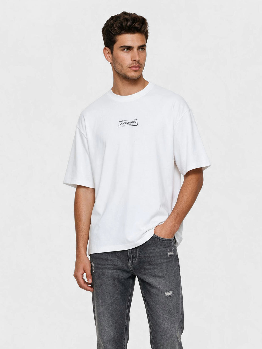 T-SHIRT OVER SIZE White / XXS