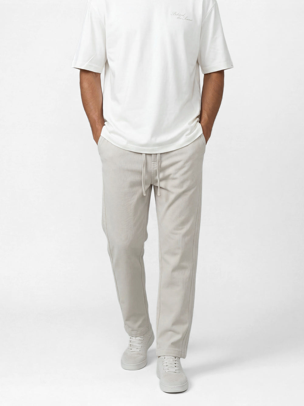 WOVEN PANTS Cream / 46