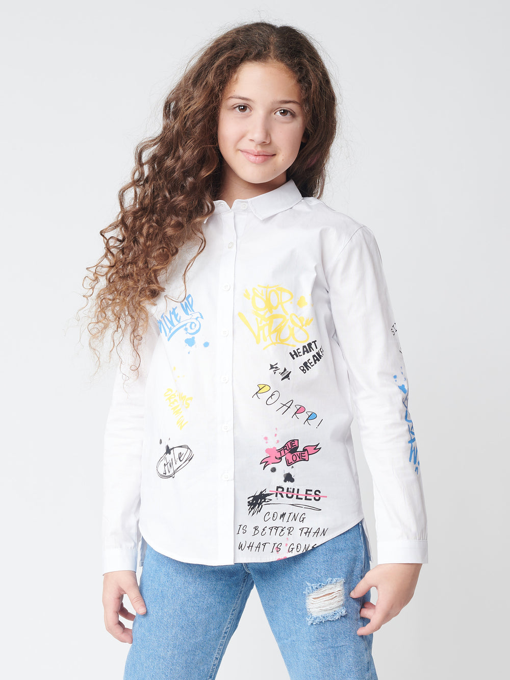 FASHION BUTTONNED SHIRTS NG White / 14