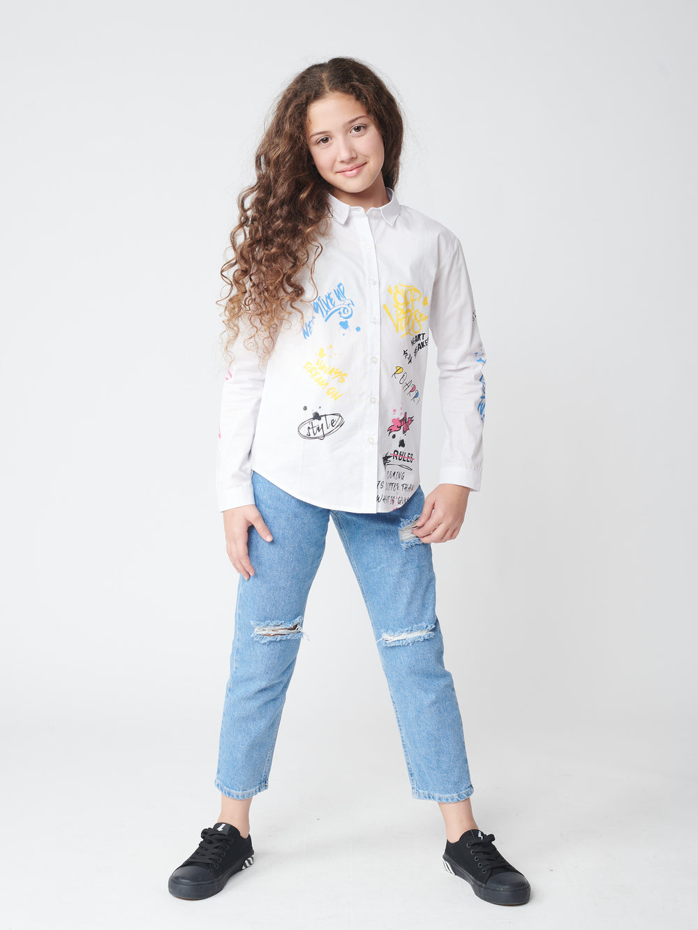 FASHION BUTTONNED SHIRTS NG White / 14