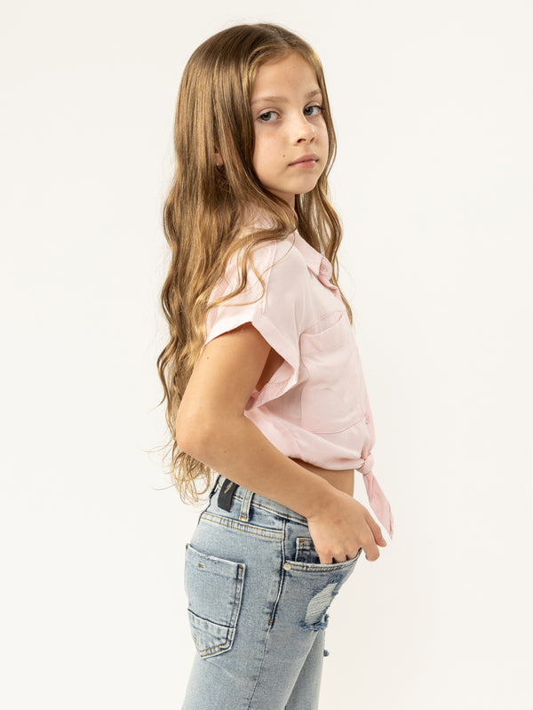 FASHION BUTTONNED SHIRTS Pink / 14