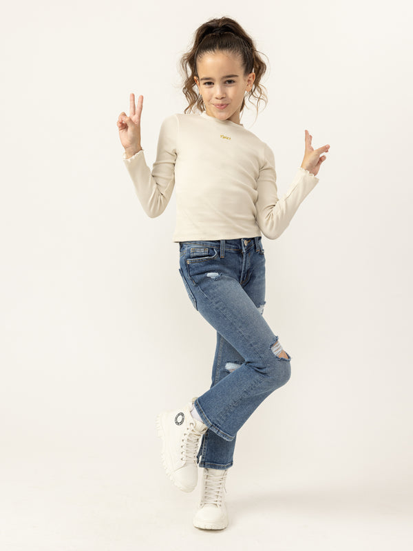BASIC+ LONG SLEEVE T Beige / 14