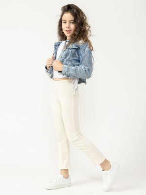 WOVEN PANTS NG Cream / 14