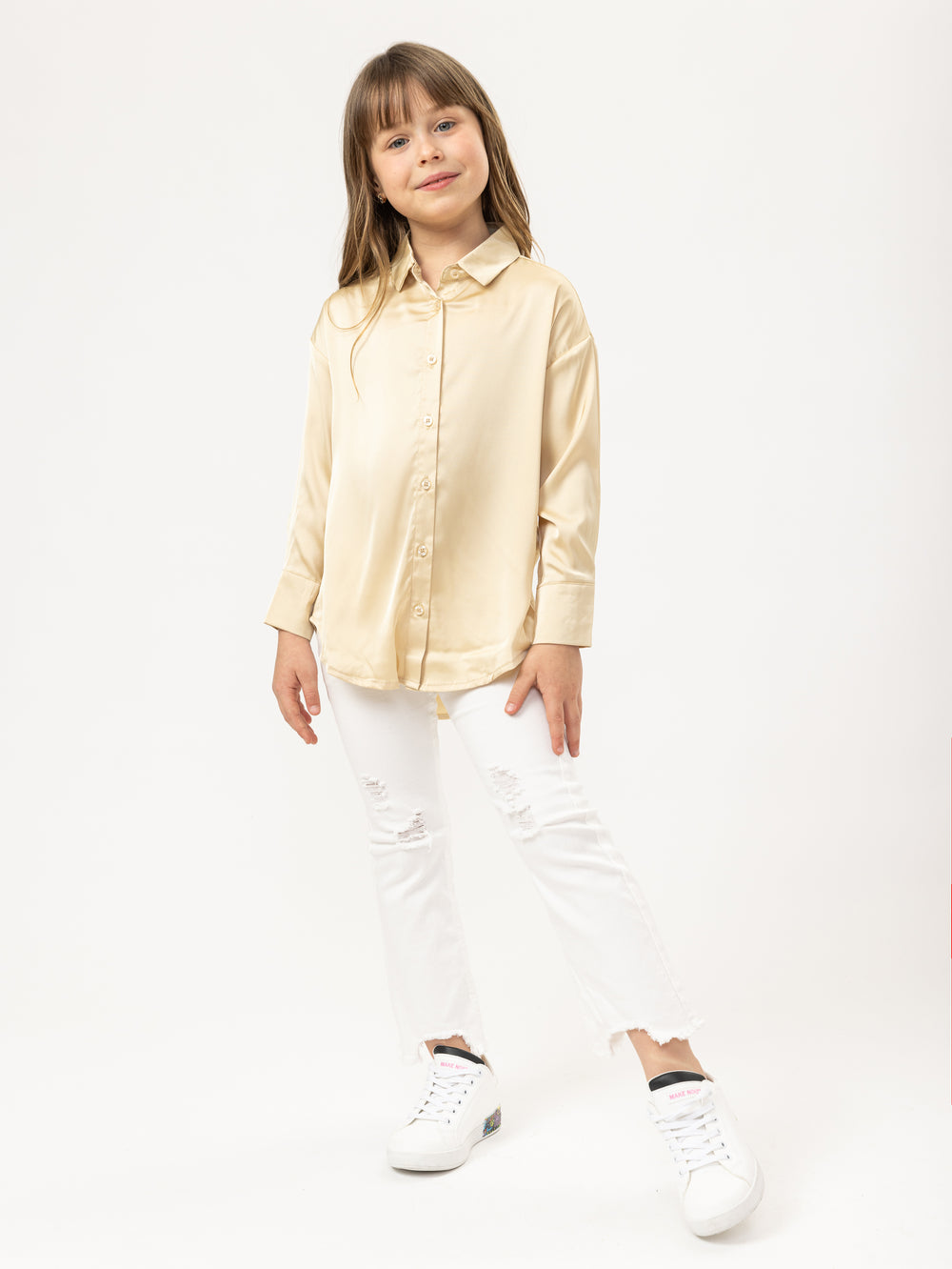 FASHION BUTTONNED SHIRTS NG Beige / 14