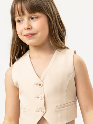 TAILORED VEST NG Beige / 14