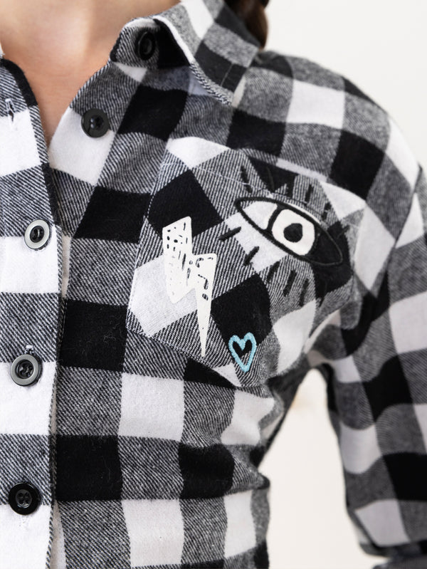 FASHION BUTTONNED SHIRTS NG Black / 14